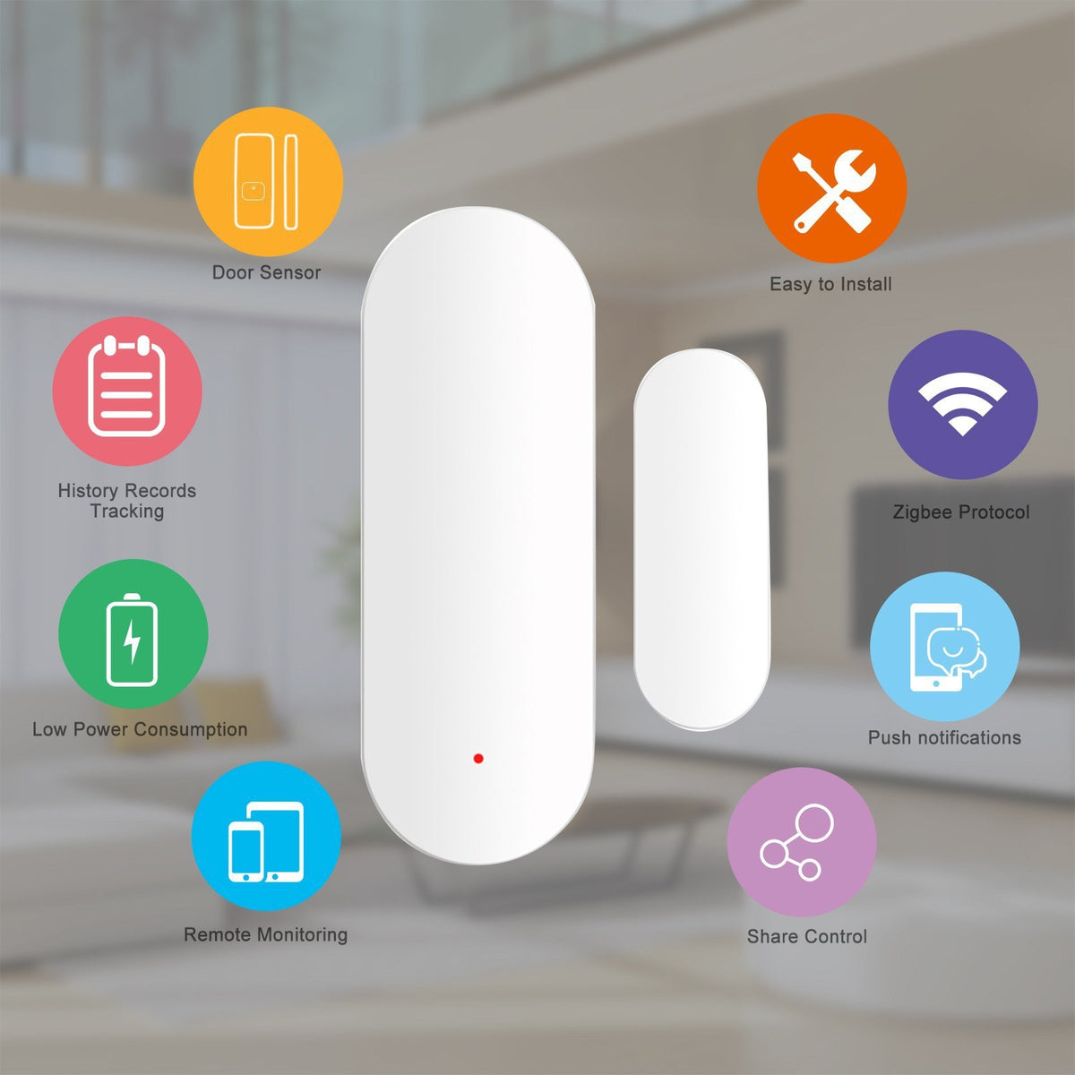 Wireless Door Window Sensor Zigbee Smart Home Alarm