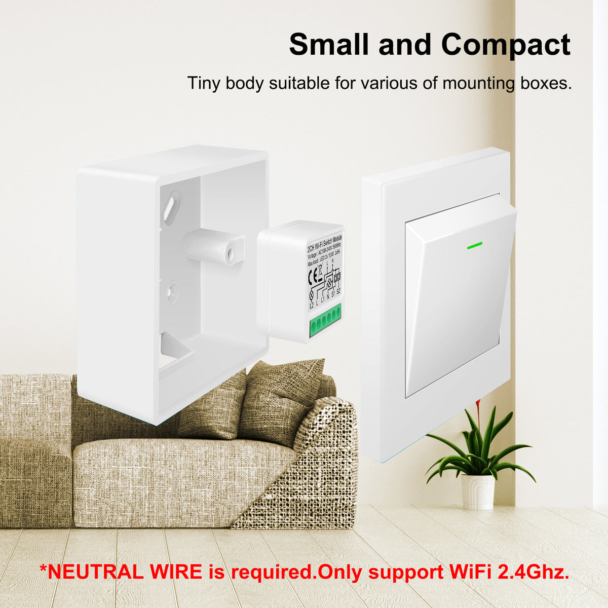 Voice-controlled WiFi smart switch