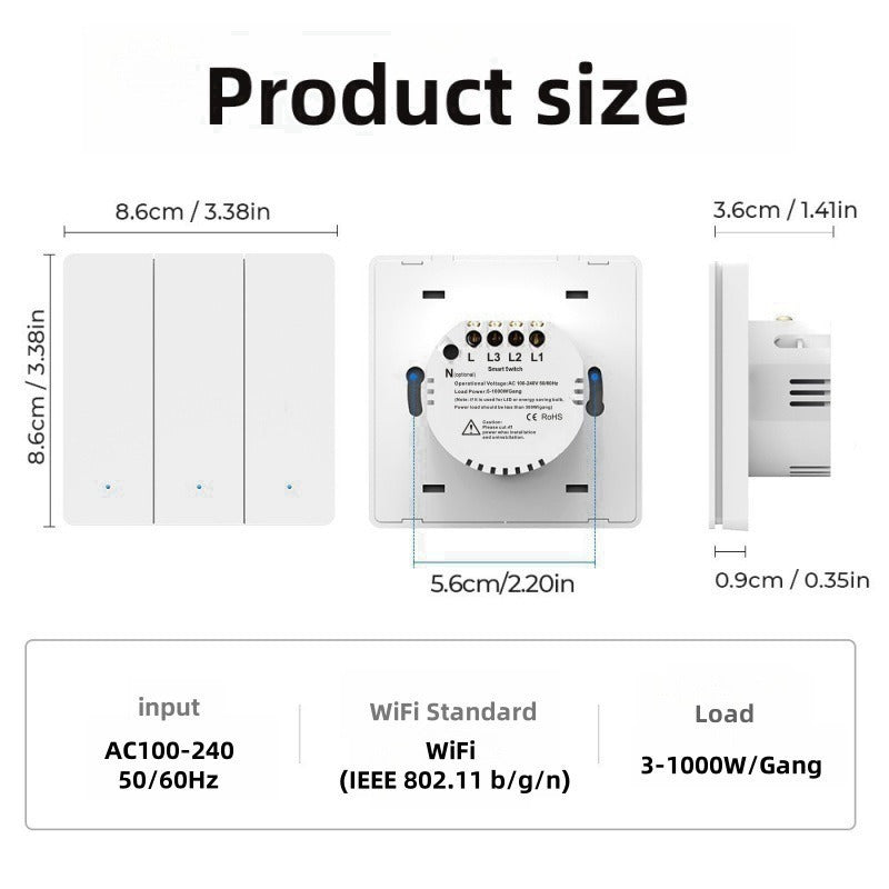 Smart wall touch switch panel