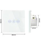 WiFi Smart Curtain Switch Tempered Glass Panel Remote Control