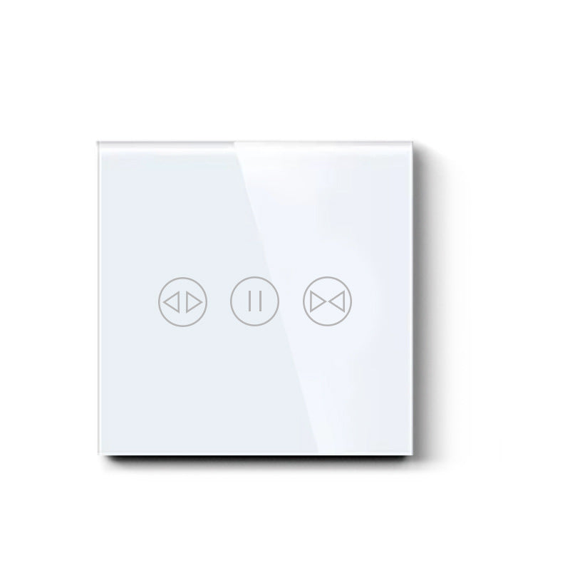 WiFi Smart Curtain Switch Tempered Glass Panel Remote Control