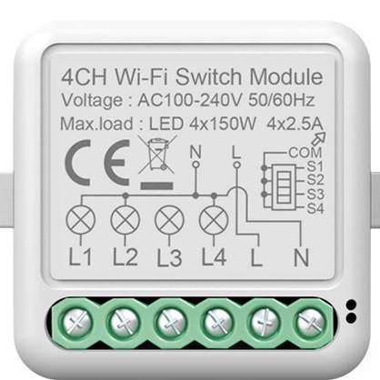 Voice-controlled WiFi smart switch