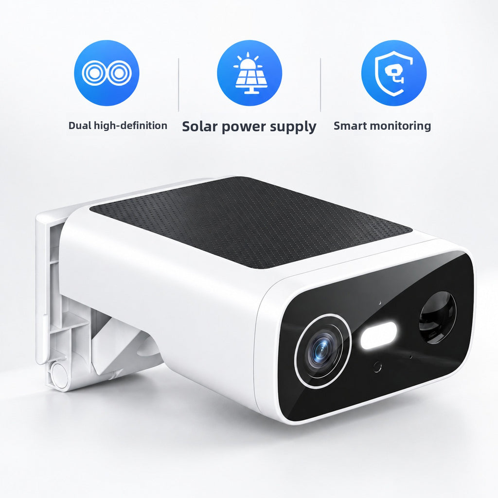 Dual Lens WiFi Surveillance Camera with Solar Power