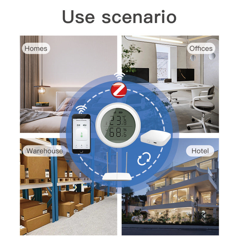 Zigbee Smart Thermometer Temperature Humidity Sensor